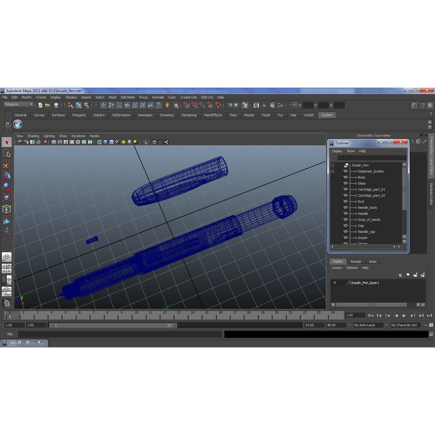 Insulin Pen - Game-Ready 3D Model