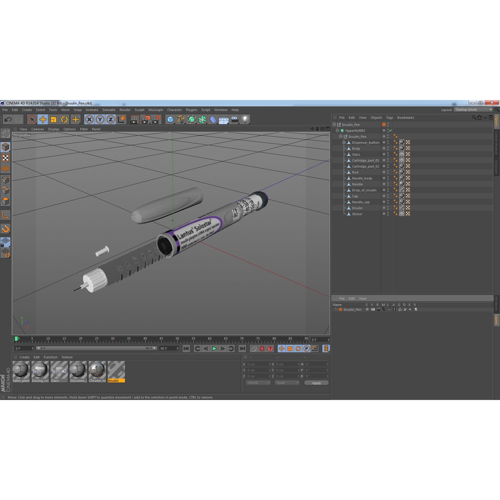 Insulin Pen - Game-Ready 3D Model - View 18