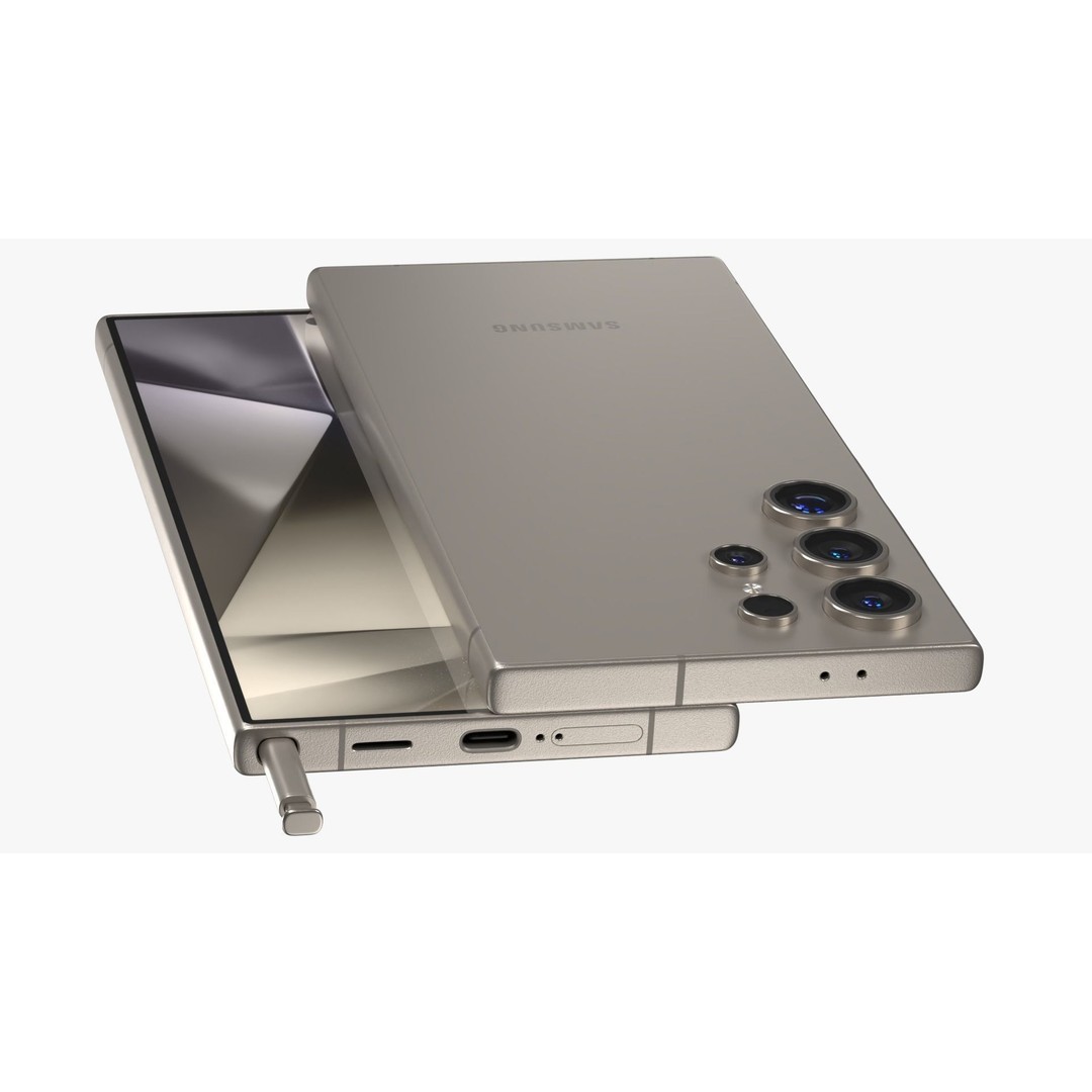 Samsung Galaxy S24 Ultra 3D Model – Low Poly PBR Smartphone, FBX - View 8
