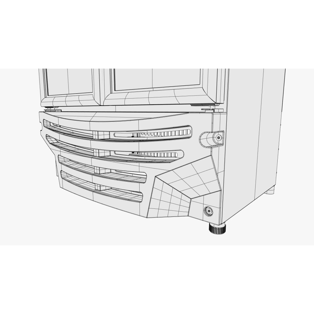Supermarket Fridge 3D Model – Detailed Refrigerator, FBX, OBJ - View 13
