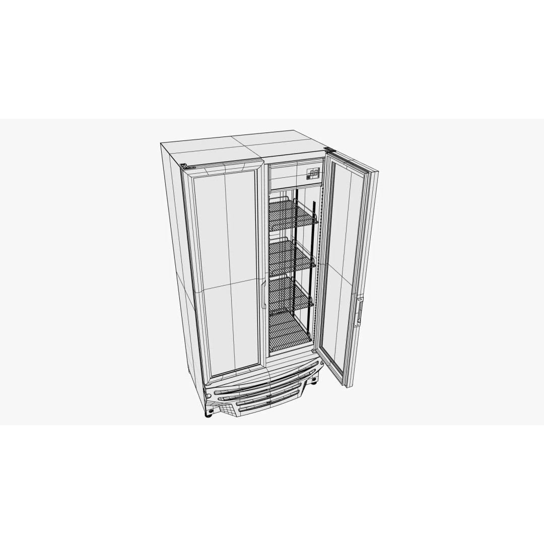 Supermarket Fridge 3D Model – Detailed Refrigerator, FBX, OBJ - View 15
