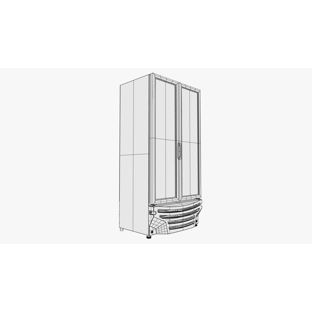 Supermarket Fridge 3D Model – Detailed Refrigerator, FBX, OBJ - View 9