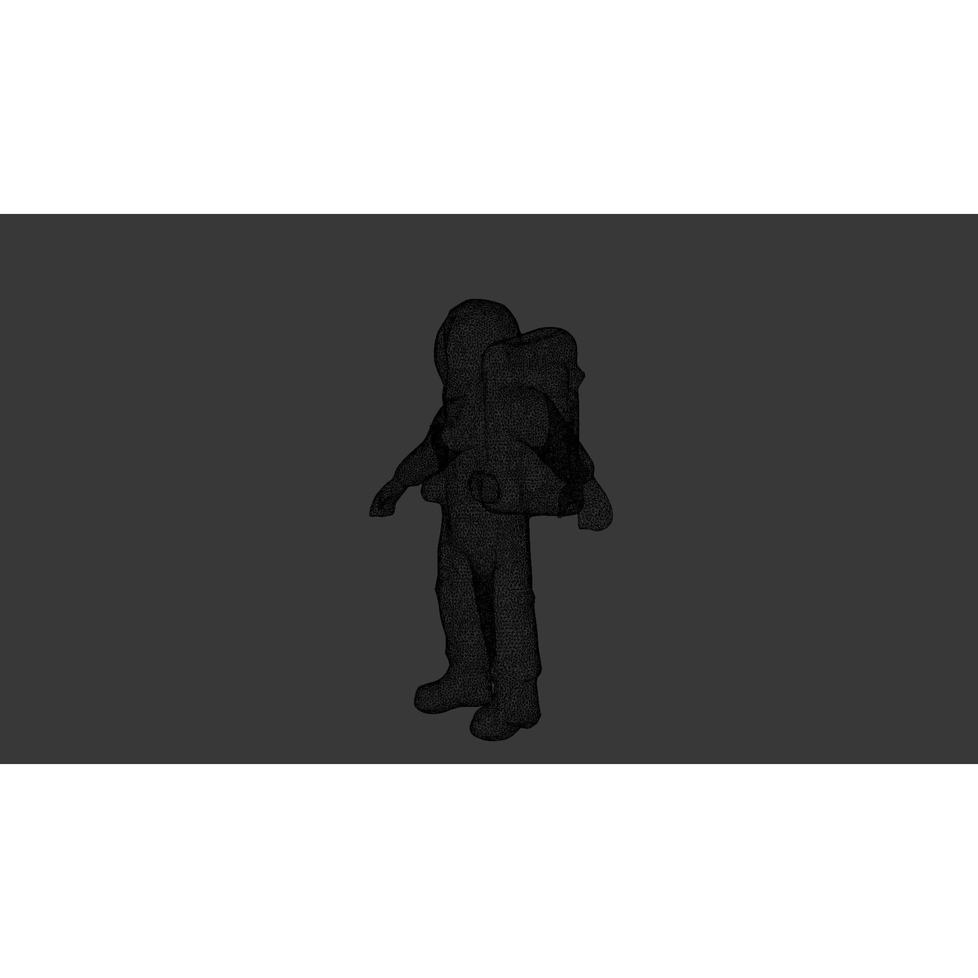 Astronaut - Low-Poly Game-Ready 3D Model - View 12