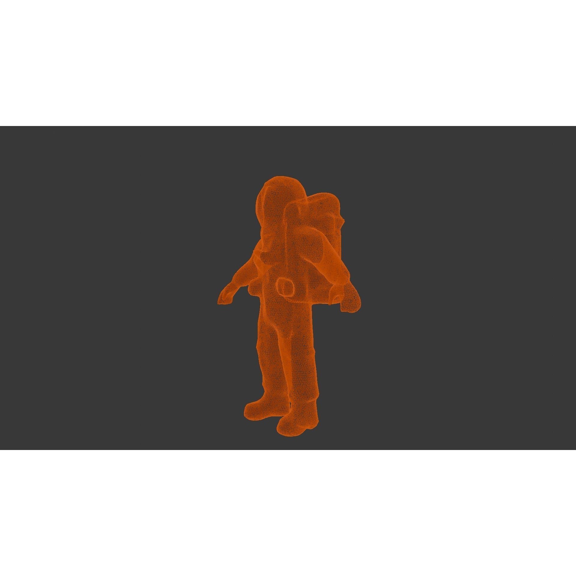 Astronaut - Low-Poly Game-Ready 3D Model - View 13