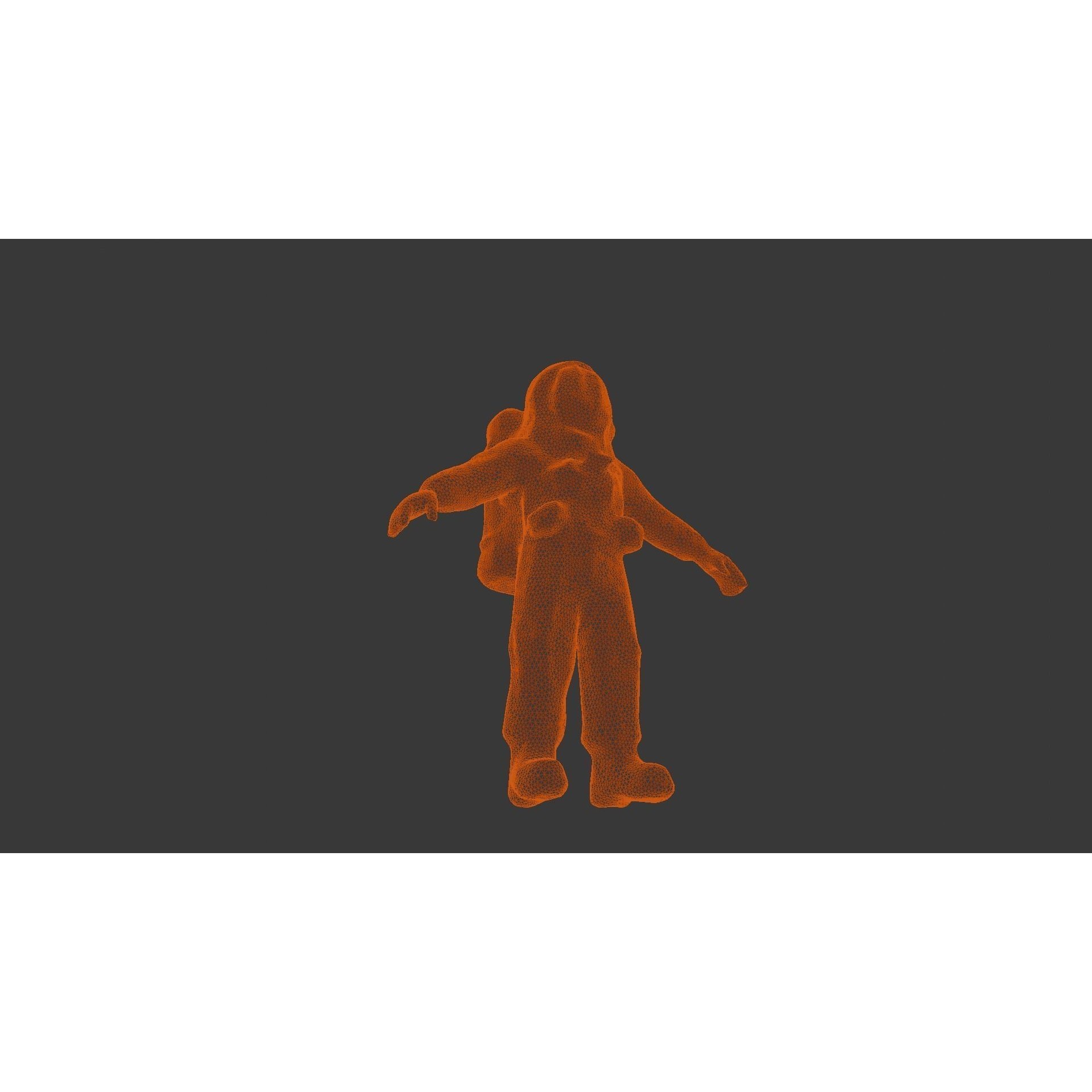 Astronaut - Low-Poly Game-Ready 3D Model - View 14