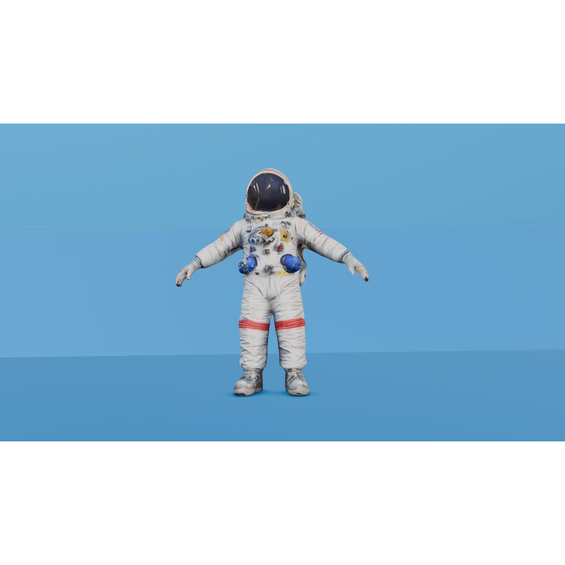Astronaut - Low-Poly Game-Ready 3D Model - View 15