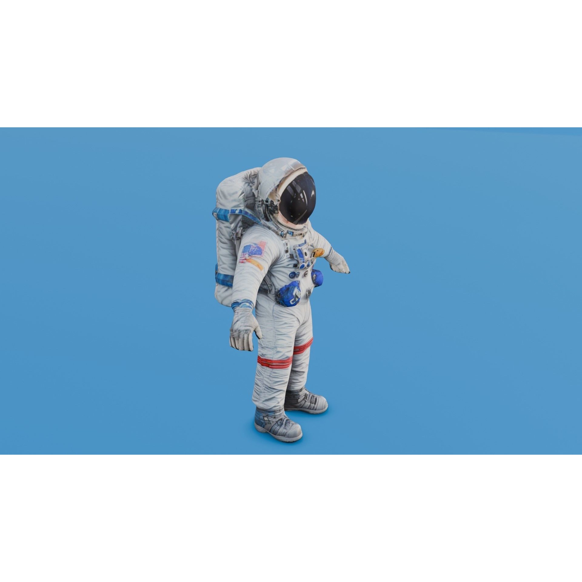 Astronaut - Low-Poly Game-Ready 3D Model - View 5