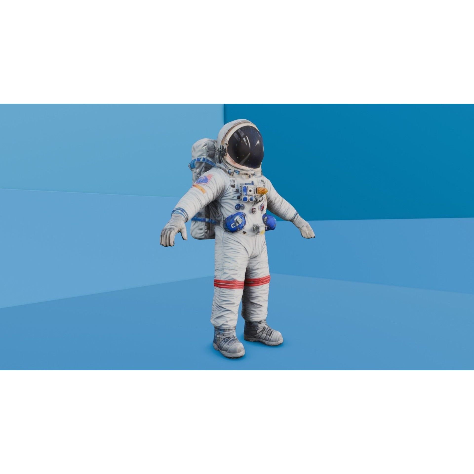 Astronaut - Low-Poly Game-Ready 3D Model - View 6