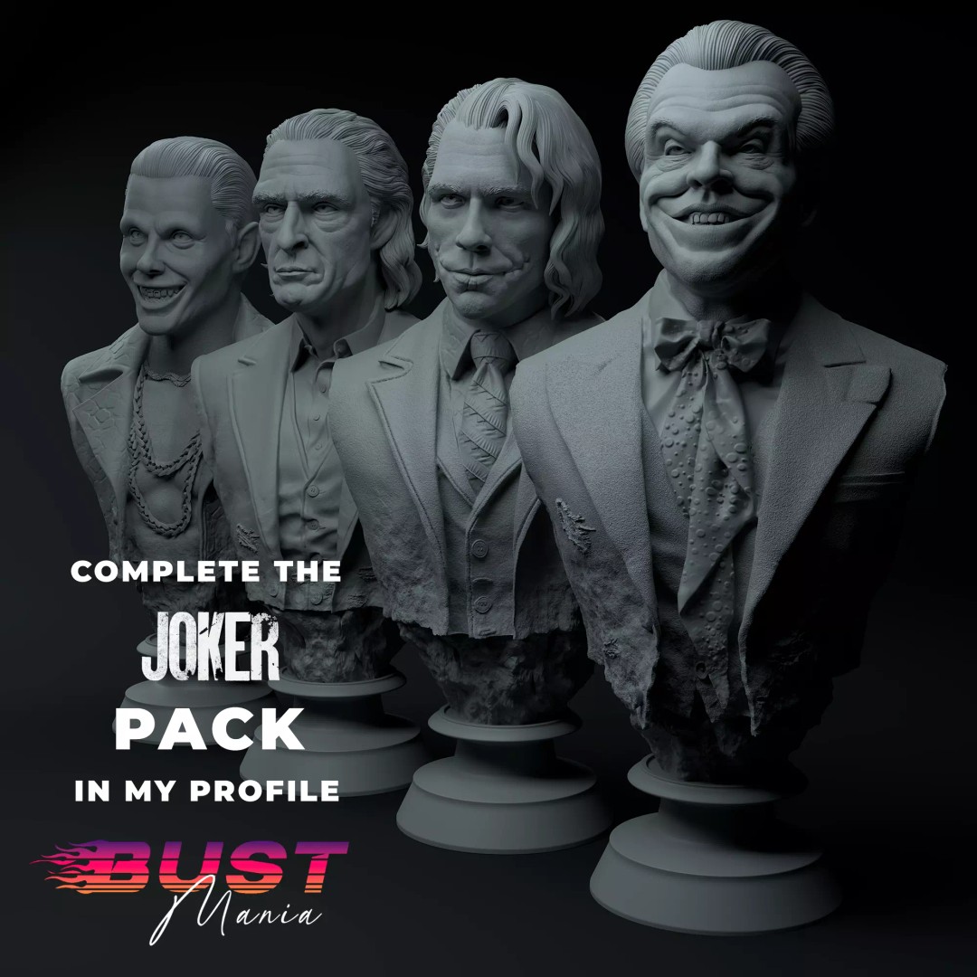 Heath Ledger Joker 3D Model – Premium Bust for Printing