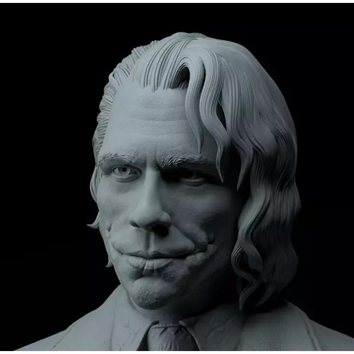 Heath Ledger Joker 3D Model – Premium Bust for Printing - View 11