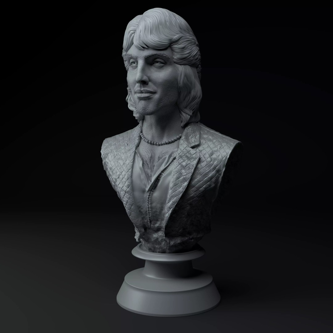 Freddie Mercury 3D Model – Premium Diorama Busts STL for Printing - View 12