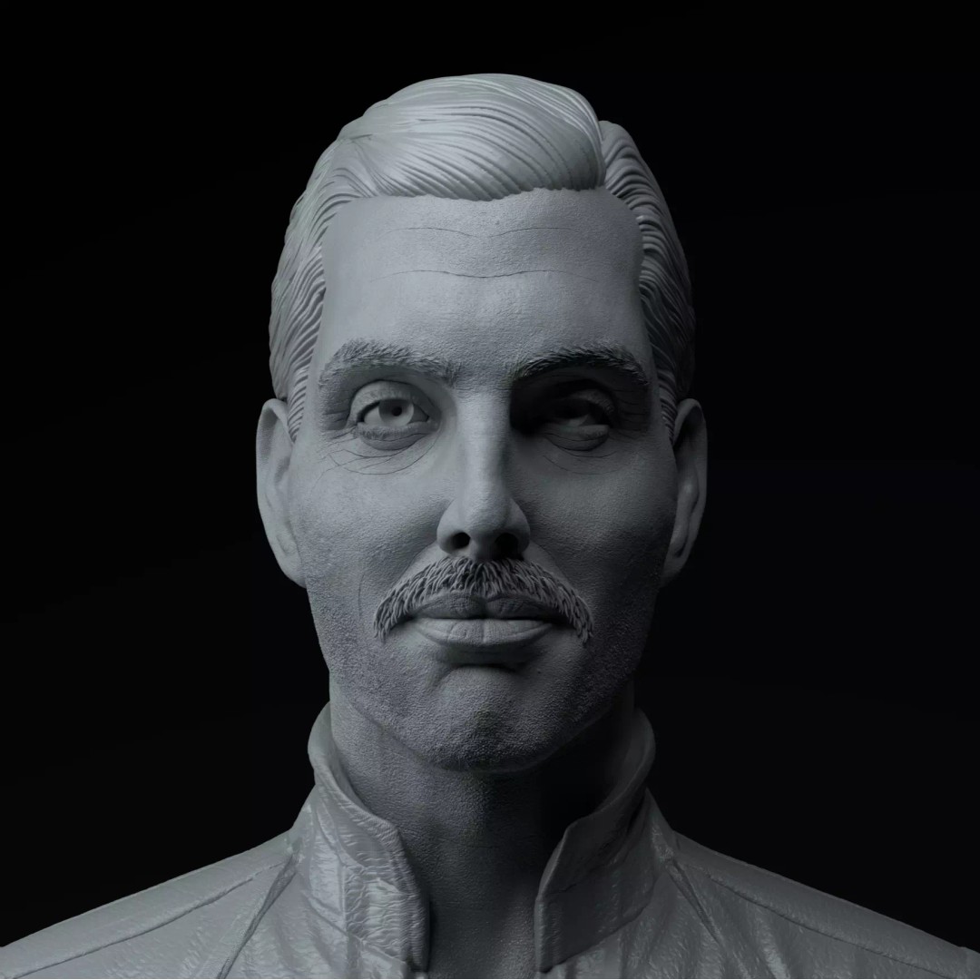 Freddie Mercury 3D Model – Premium Diorama Busts STL for Printing - View 23