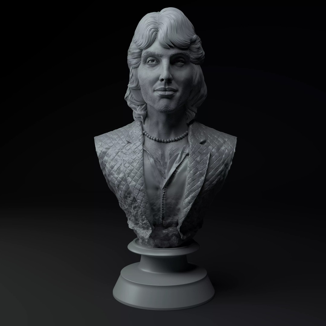 Freddie Mercury 3D Model – Premium Diorama Busts STL for Printing - View 4