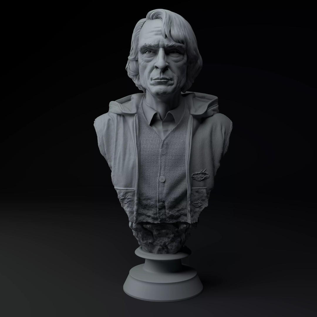Joker Joaquin Phoenix 3D Model – Premium Bust for Printing - View 3