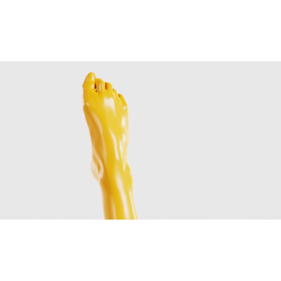 Crunched Toes 3D Model – Realistic Low-Poly Foot Asset, FBX, Blender - View 21