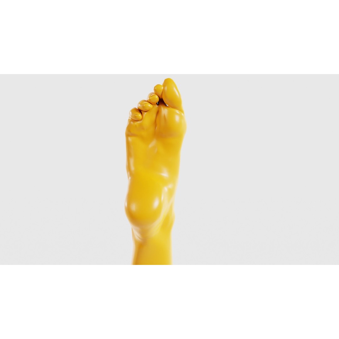 Crunched Toes 3D Model – Realistic Low-Poly Foot Asset, FBX, Blender - View 26