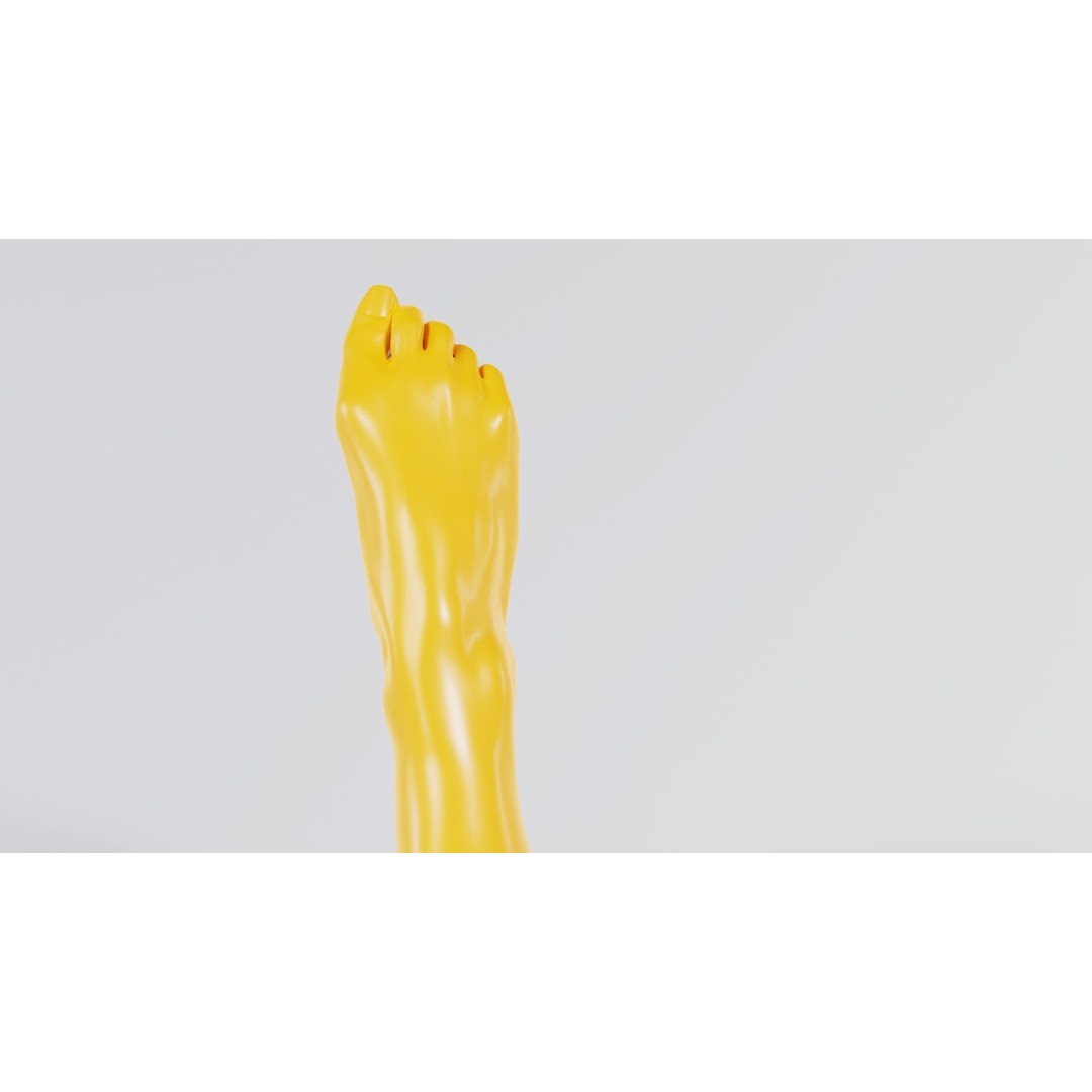 Crunched Toes 3D Model – Realistic Low-Poly Foot Asset, FBX, Blender - View 4