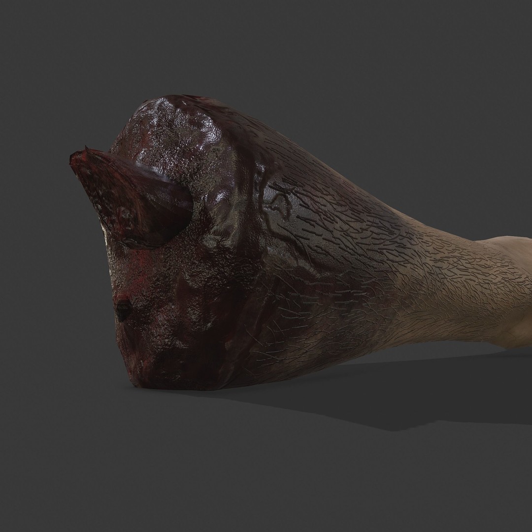 Severed Leg 3D Model – Low Poly PBR Horror Asset, FBX - View 24