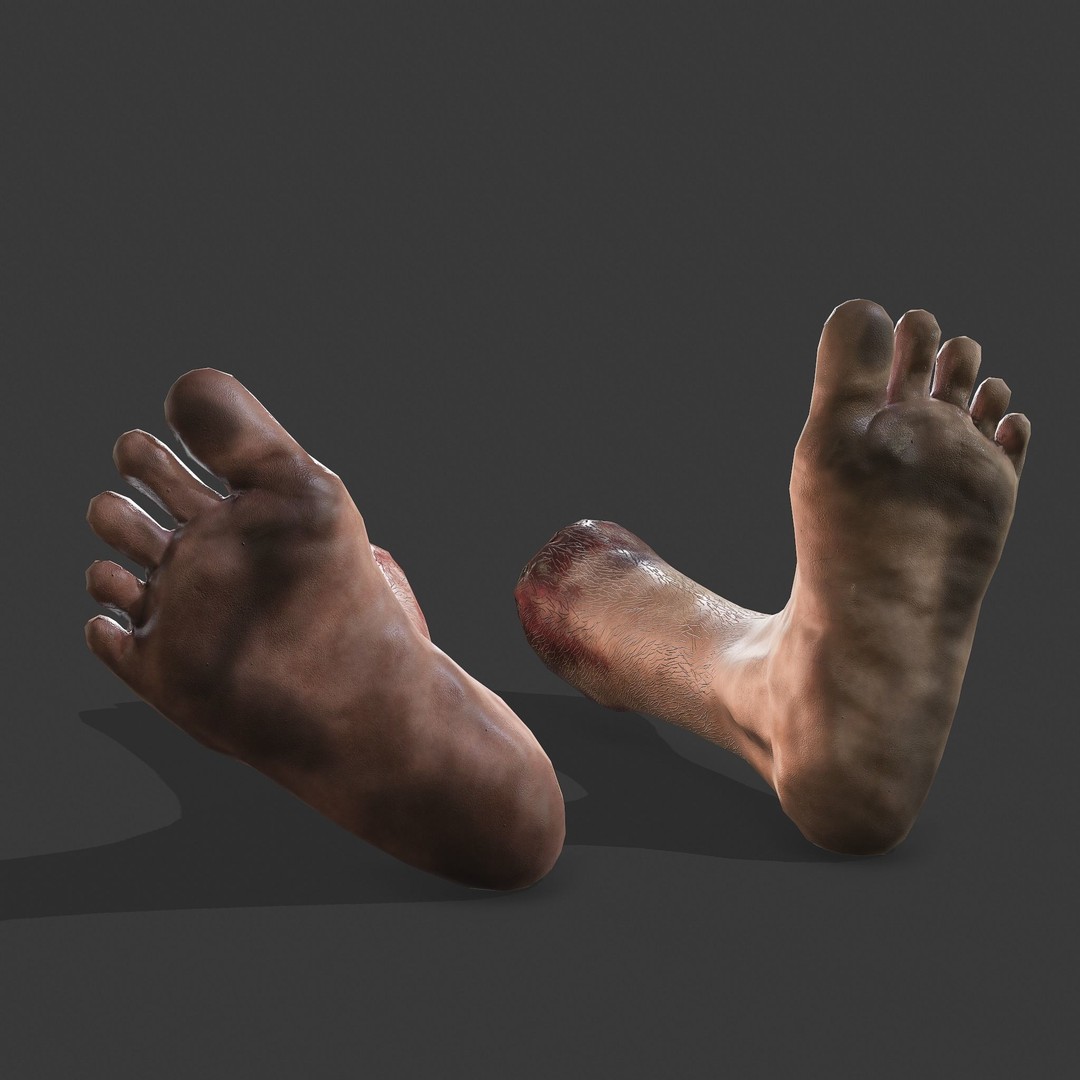 Severed Leg 3D Model – Low Poly PBR Horror Asset, FBX - View 31