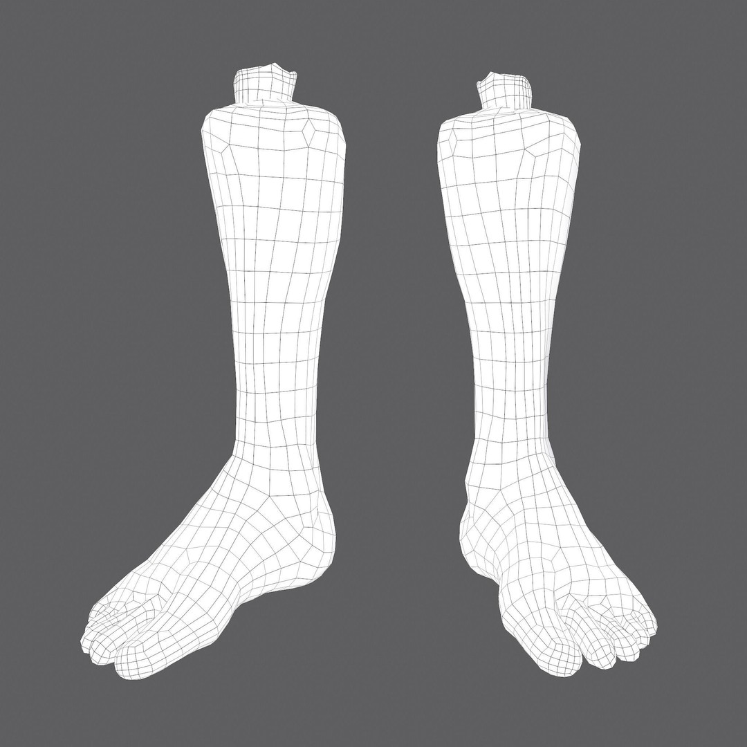 Severed Leg 3D Model – Low Poly PBR Horror Asset, FBX - View 43