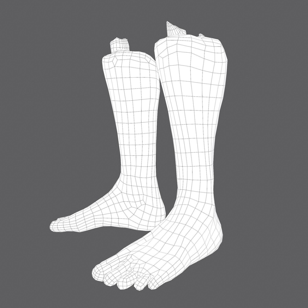 Severed Leg 3D Model – Low Poly PBR Horror Asset, FBX - View 44