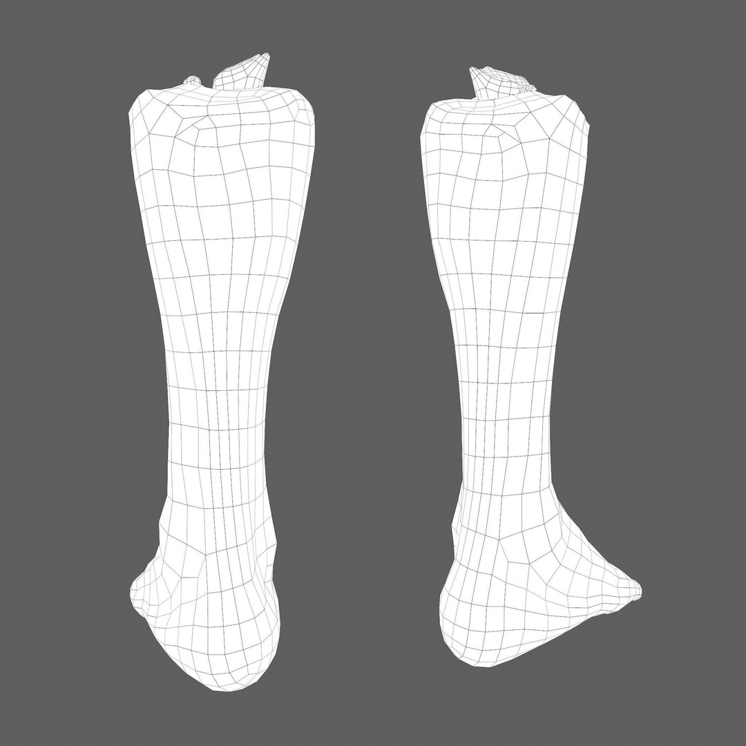 Severed Leg 3D Model – Low Poly PBR Horror Asset, FBX - View 45