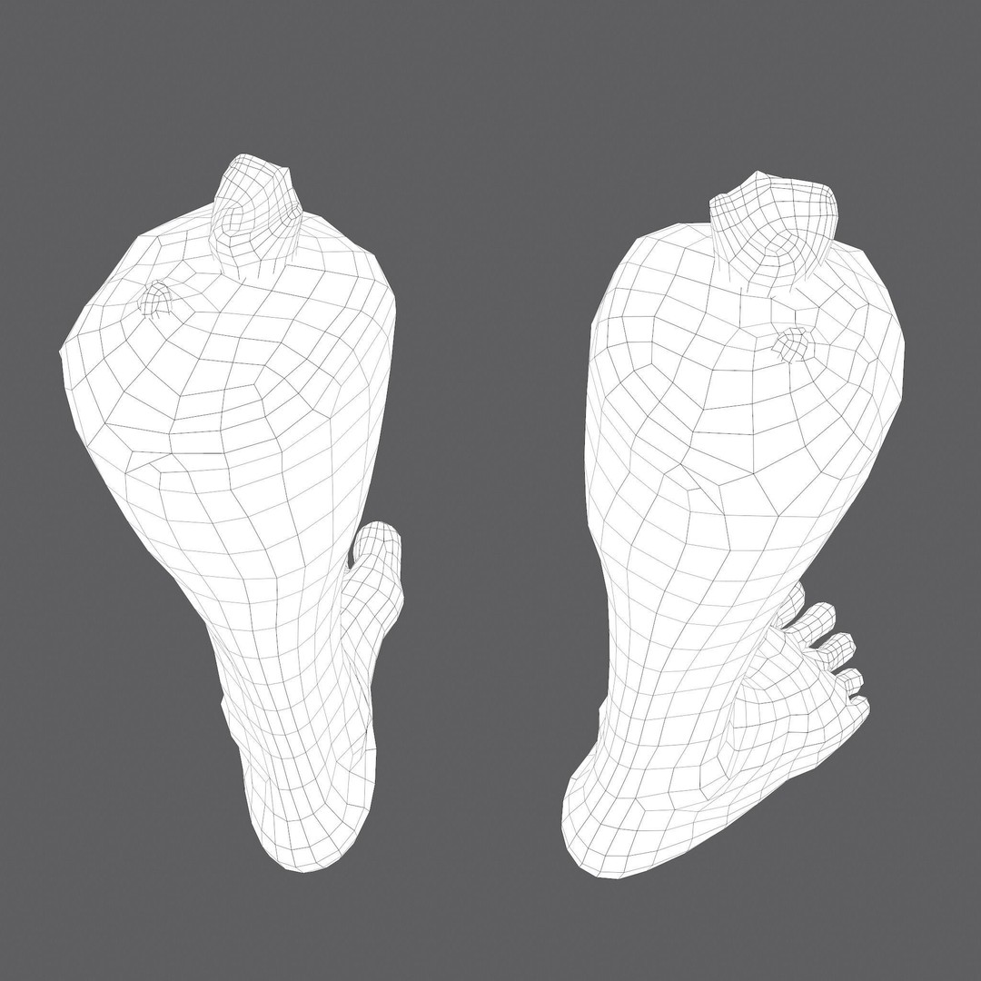 Severed Leg 3D Model – Low Poly PBR Horror Asset, FBX - View 47
