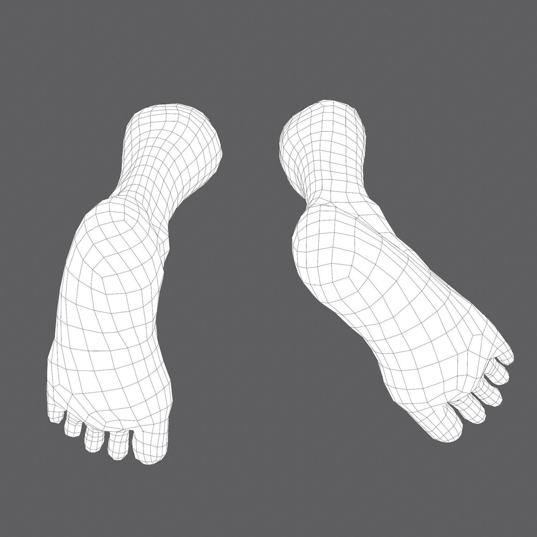 Severed Leg 3D Model – Low Poly PBR Horror Asset, FBX - View 49