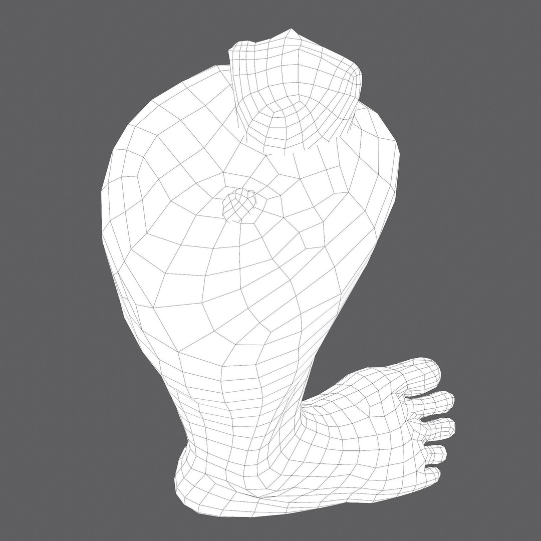 Severed Leg 3D Model – Low Poly PBR Horror Asset, FBX - View 54