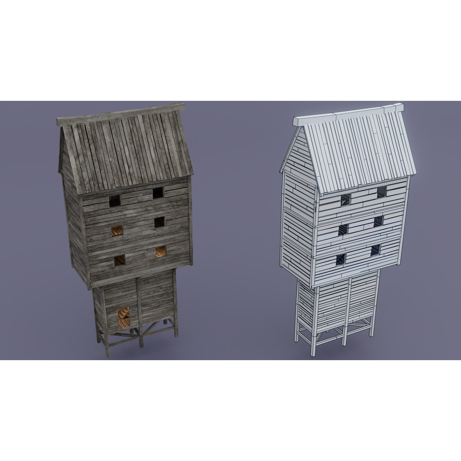 Pirate Town - Low-Poly Game-Ready 3D Model - View 11