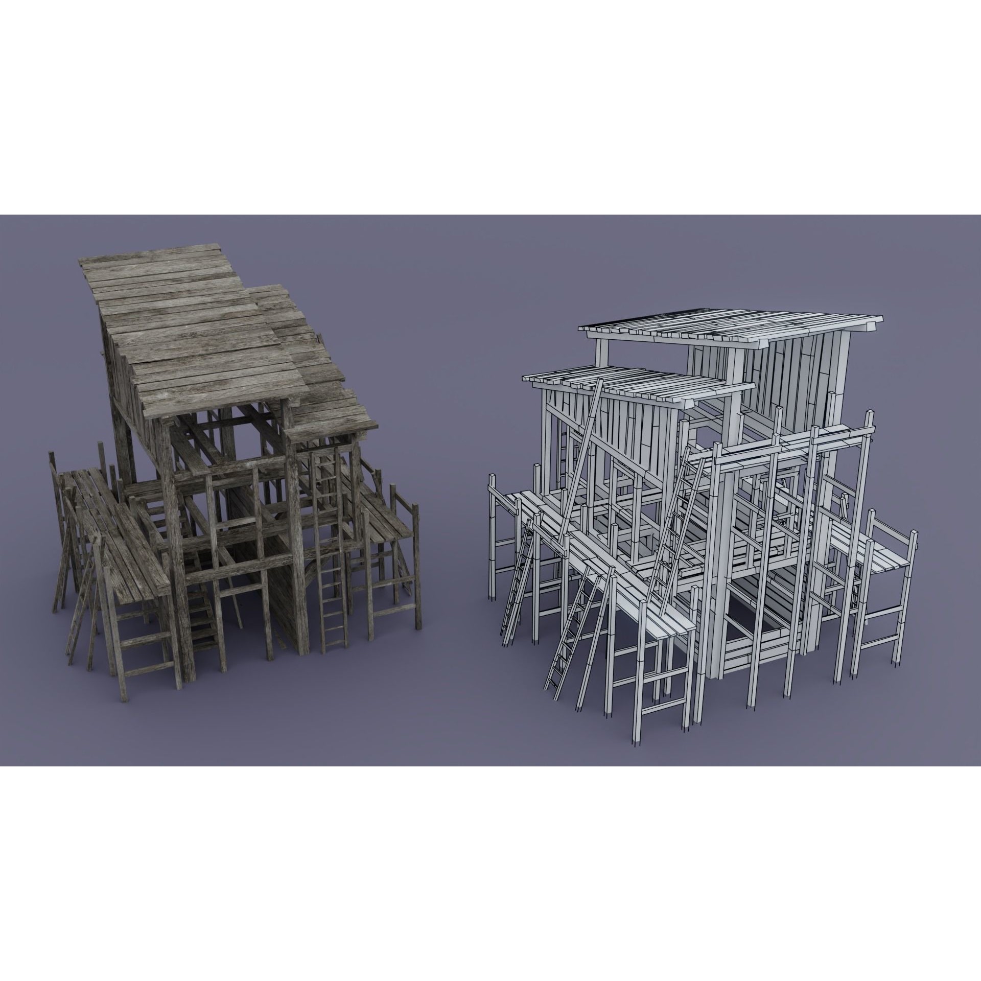 Pirate Town - Low-Poly Game-Ready 3D Model - View 14