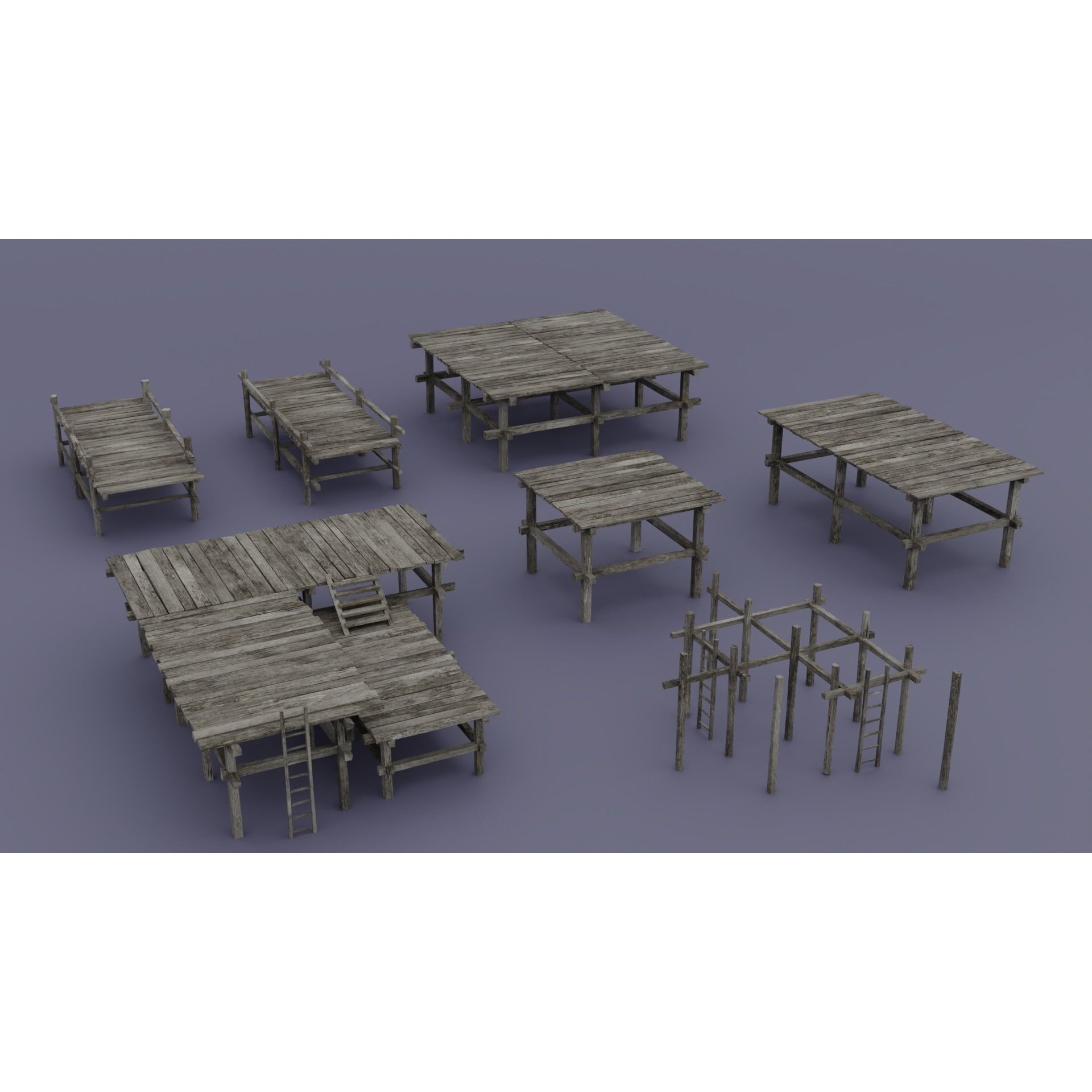 Pirate Town - Low-Poly Game-Ready 3D Model - View 20