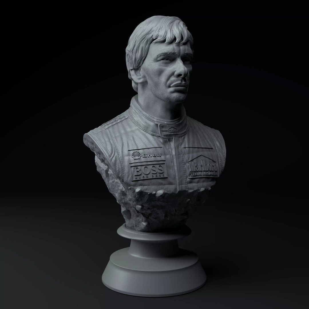 Ayrton Senna Diorama 3D Model – High Detail Collectible, STL