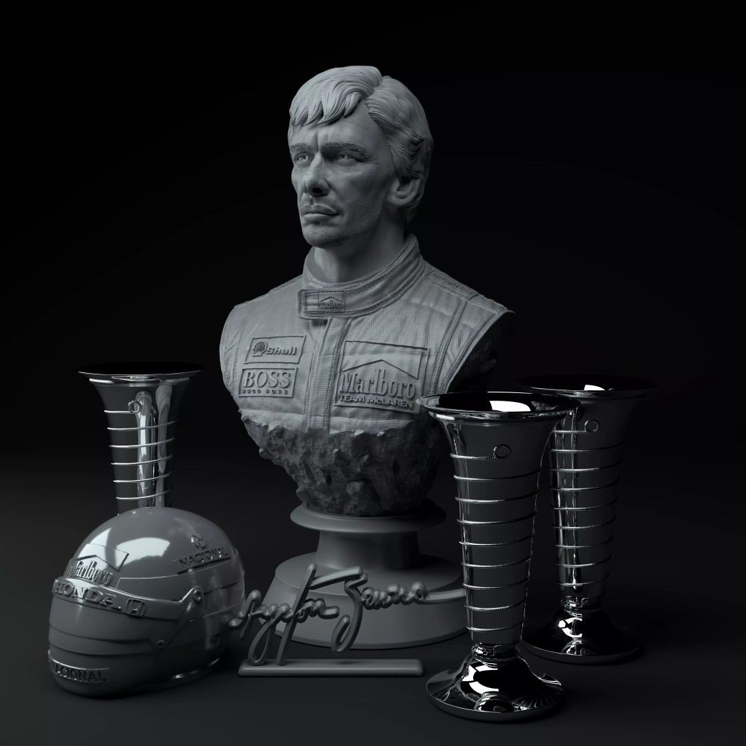 Ayrton Senna Diorama 3D Model – High Detail Collectible, STL - View 2