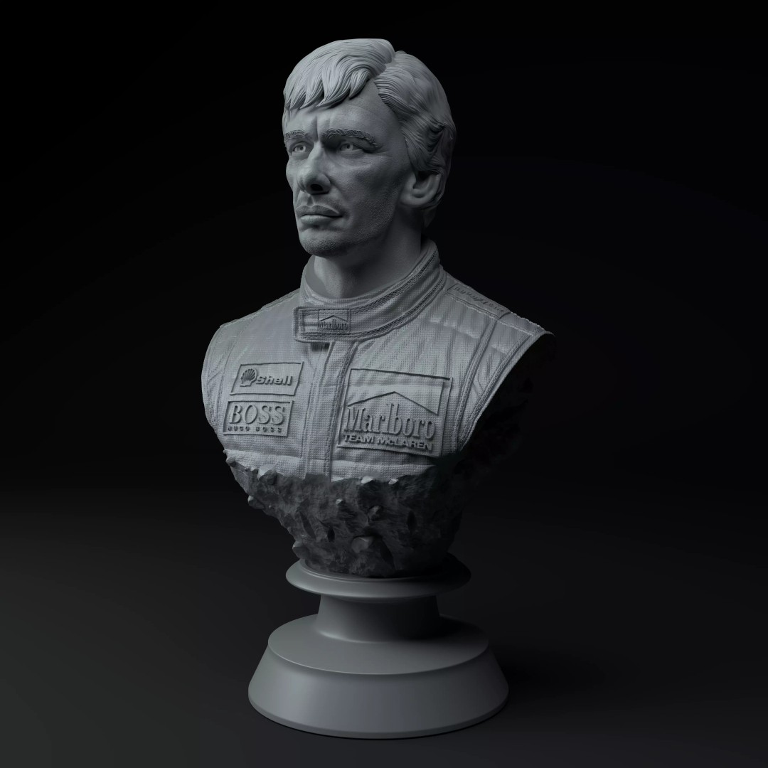 Ayrton Senna Diorama 3D Model – High Detail Collectible, STL - View 3