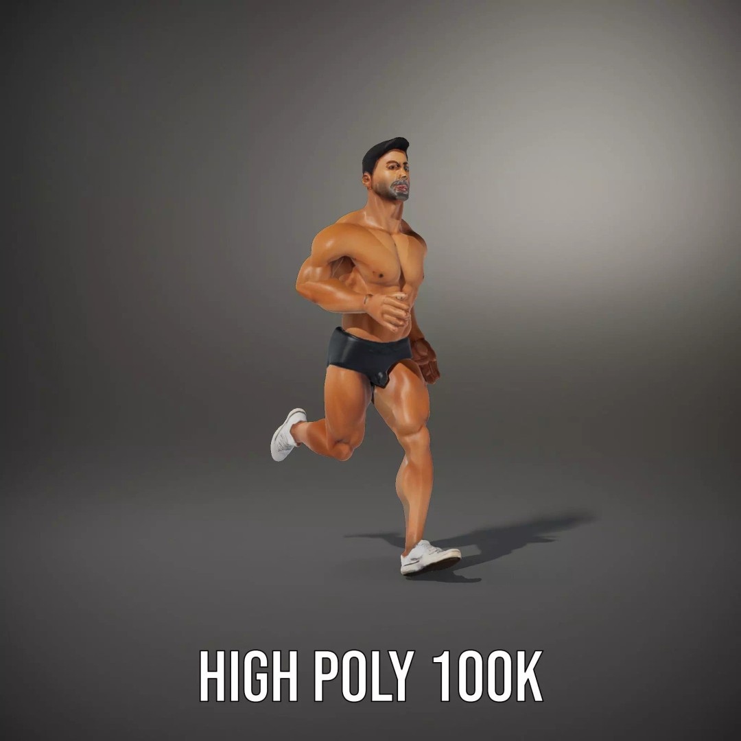 Muscular Human Anatomy 3D Model – Low Poly Educational Asset, FBX - View 10
