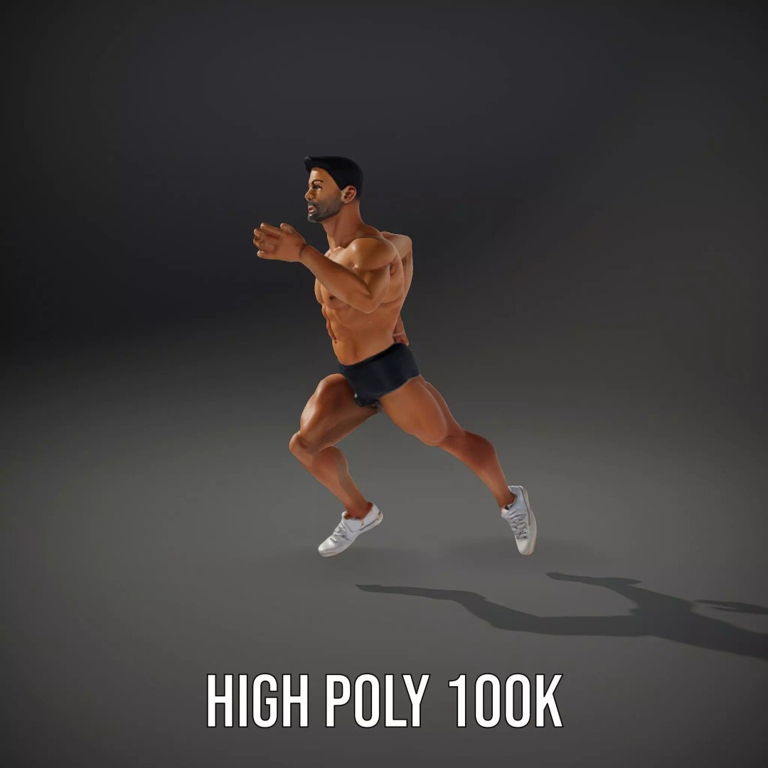 Muscular Human Anatomy 3D Model – Low Poly Educational Asset, FBX - View 13