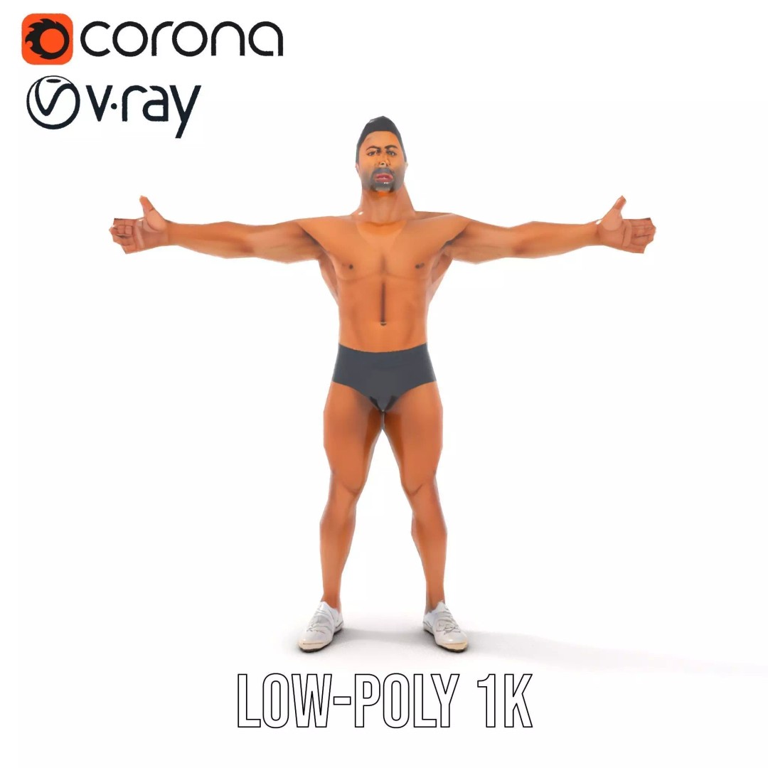 Muscular Human Anatomy 3D Model – Low Poly Educational Asset, FBX - View 15