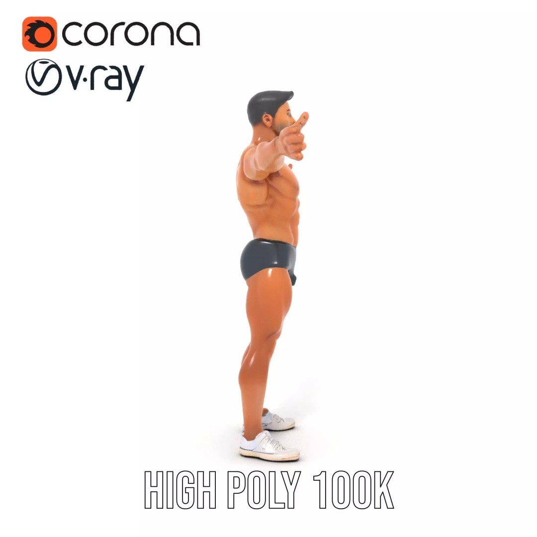 Muscular Human Anatomy 3D Model – Low Poly Educational Asset, FBX - View 18