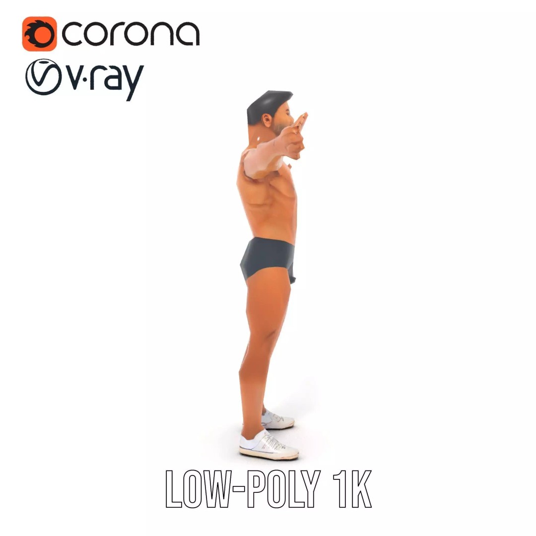 Muscular Human Anatomy 3D Model – Low Poly Educational Asset, FBX - View 20