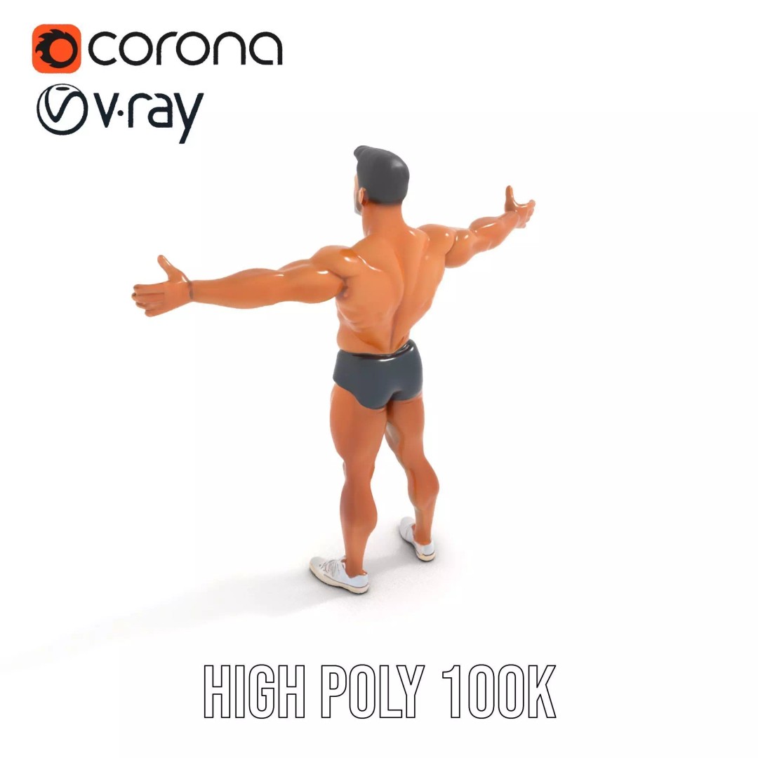 Muscular Human Anatomy 3D Model – Low Poly Educational Asset, FBX - View 21