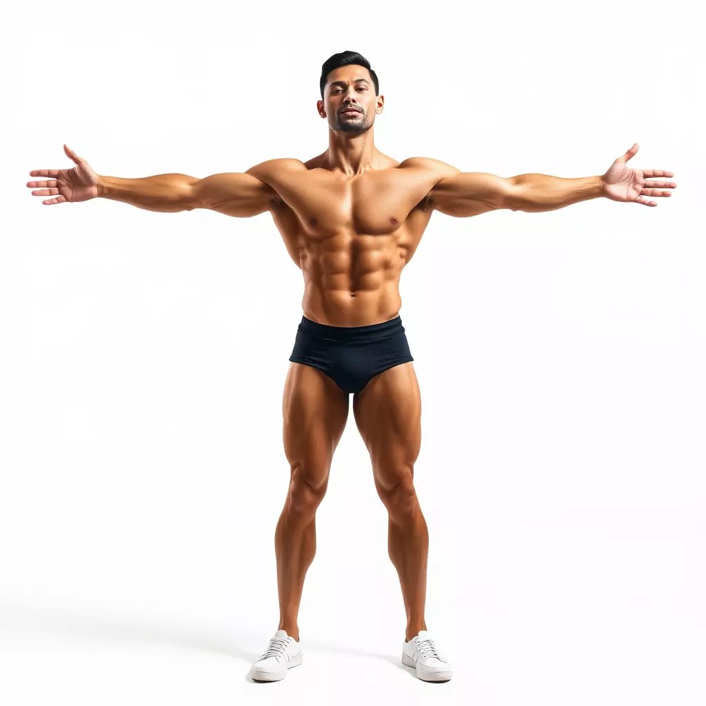 Muscular Human Anatomy 3D Model – Low Poly Educational Asset, FBX - View 3