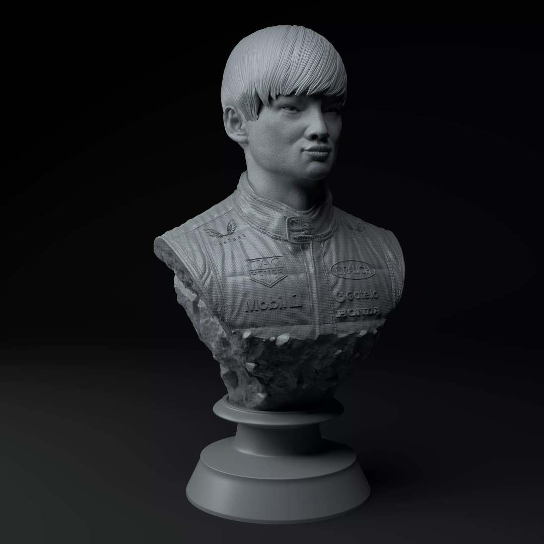 Yuki Tsunoda 3D Model – Premium Bust for 3D Printing, STL - View 9