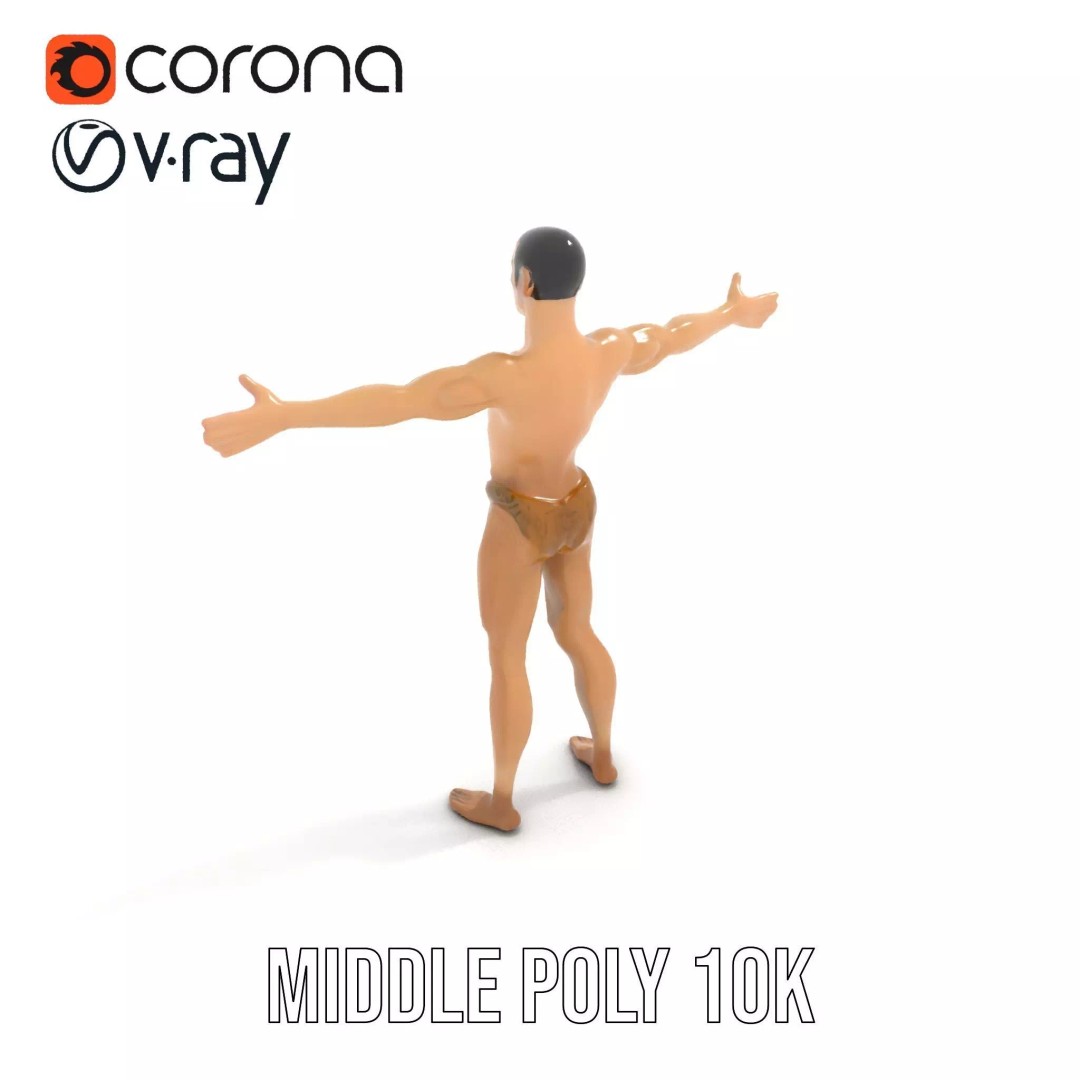 Realistic Male Anatomy 3D Model – Low Poly & Game Ready for Education - View 10