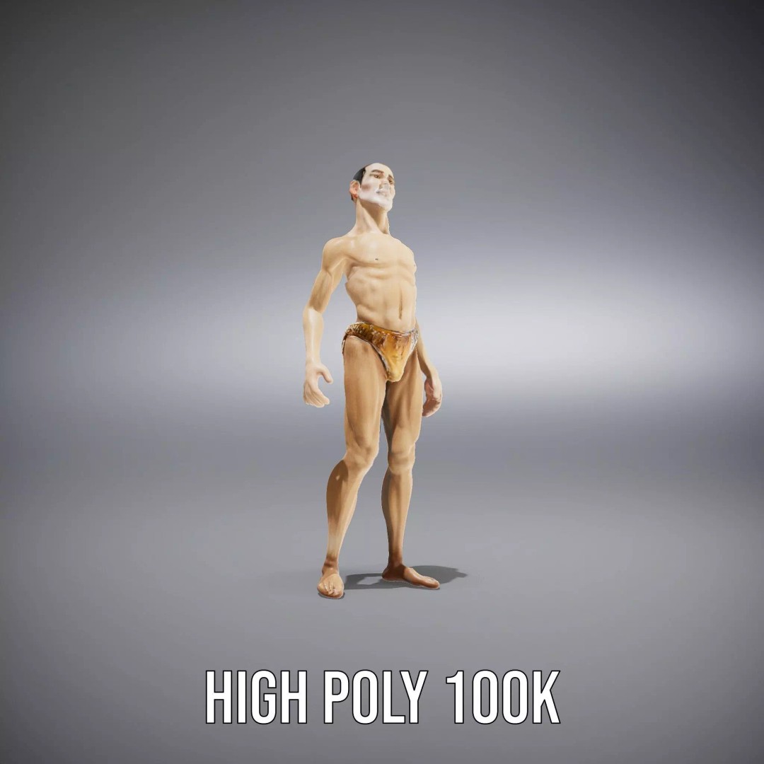 Realistic Male Anatomy 3D Model – Low Poly & Game Ready for Education - View 12