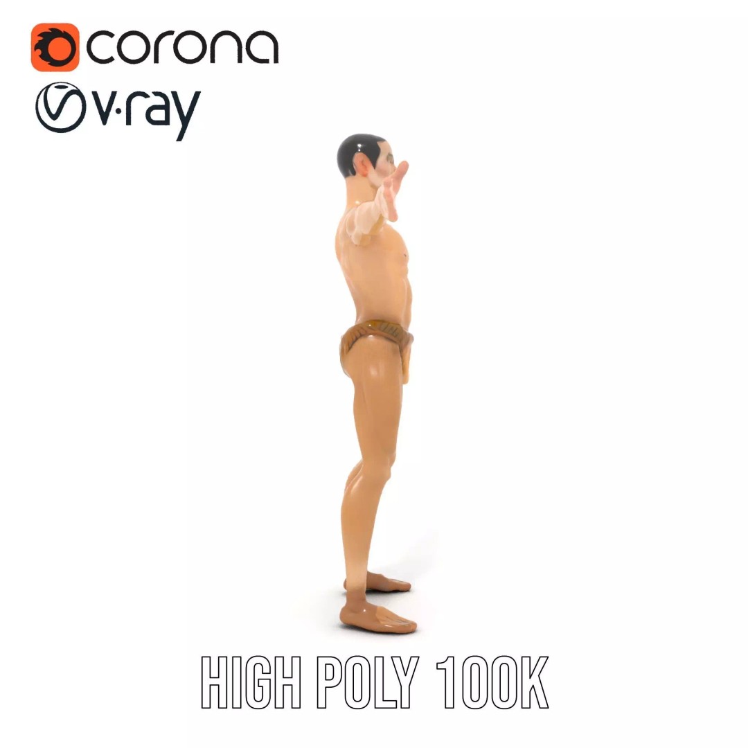 Realistic Male Anatomy 3D Model – Low Poly & Game Ready for Education - View 23