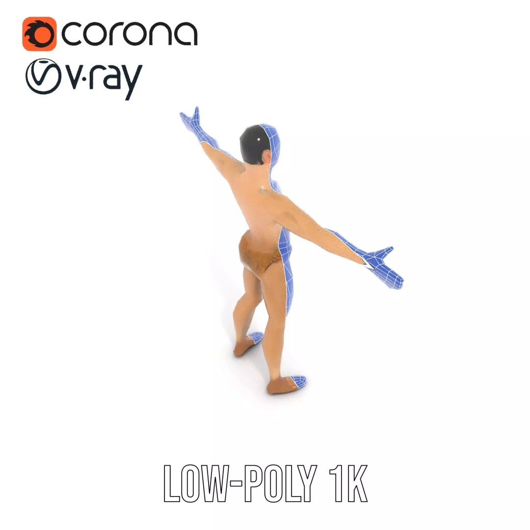 Realistic Male Anatomy 3D Model – Low Poly & Game Ready for Education - View 25