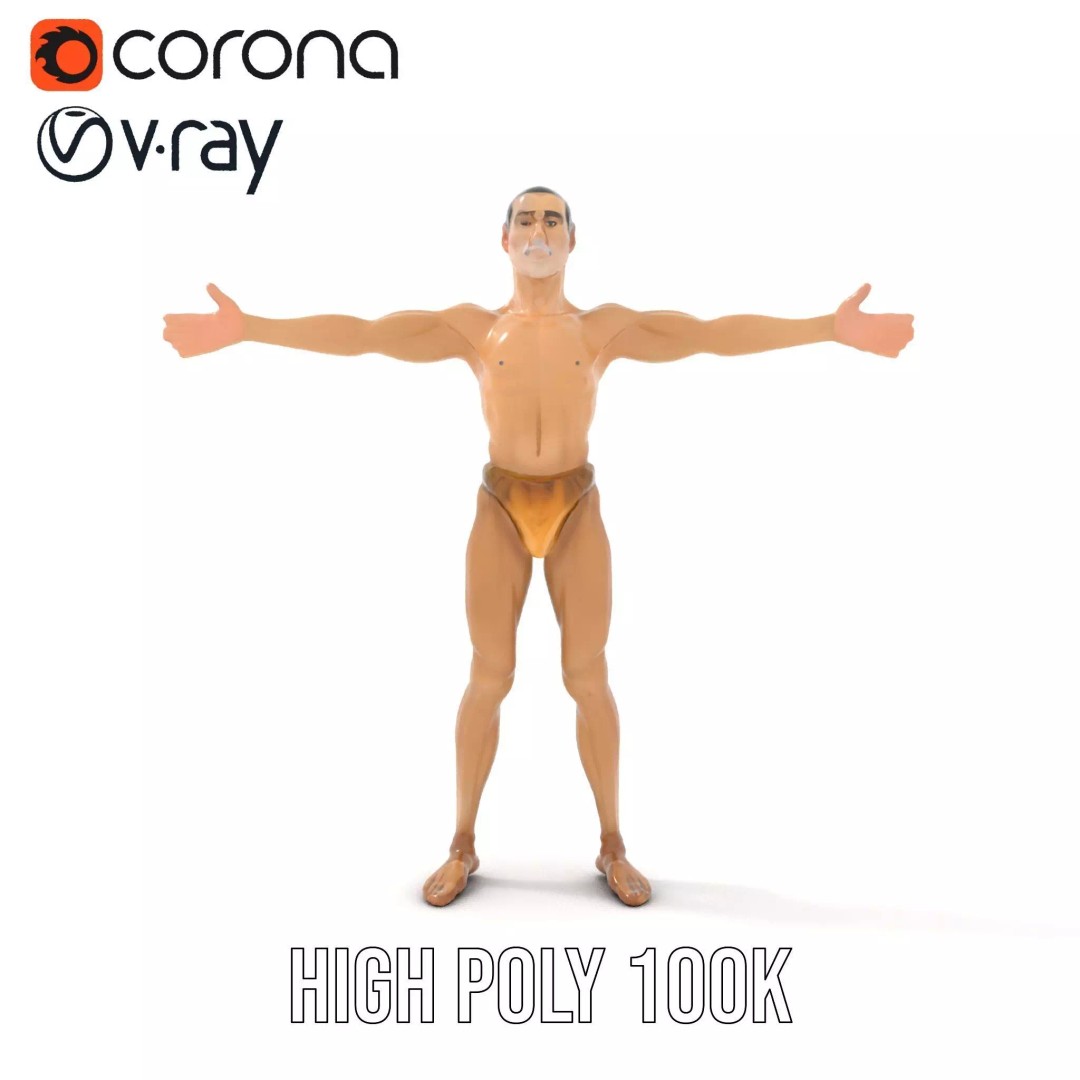 Realistic Male Anatomy 3D Model – Low Poly & Game Ready for Education - View 29