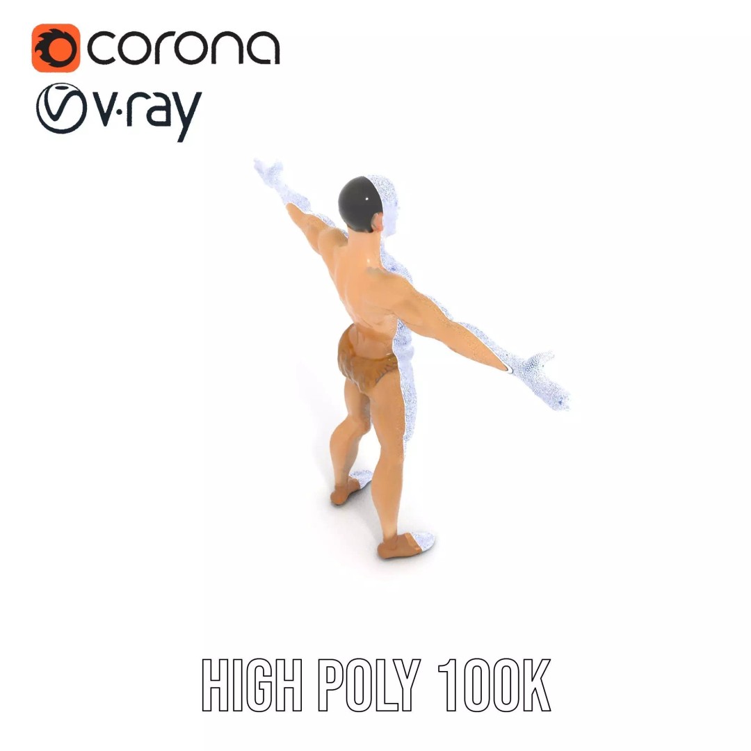 Realistic Male Anatomy 3D Model – Low Poly & Game Ready for Education - View 33