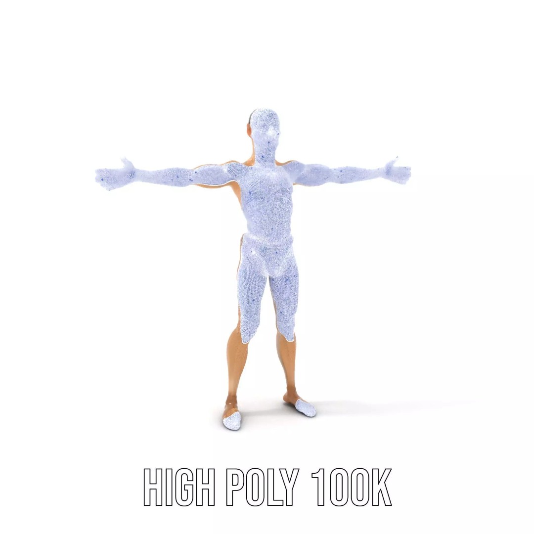 Realistic Male Anatomy 3D Model – Low Poly & Game Ready for Education - View 4